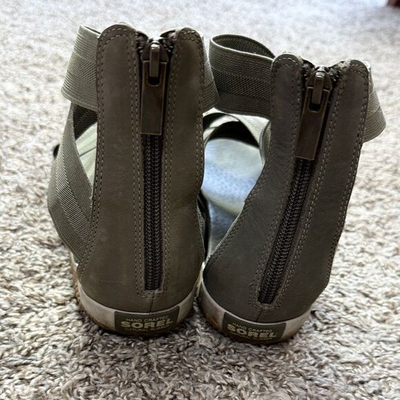 Sorel Forest Green Sandals - Picture 3 of 6